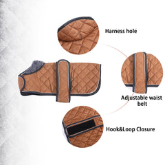 Geyecete dachshund coat side view enabling easy movement during outdoor walks