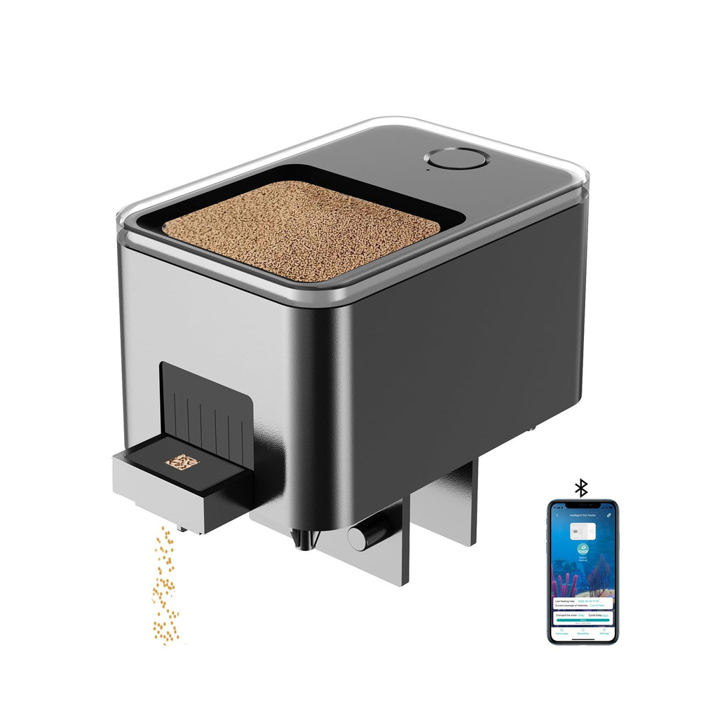 GEZIEKID Bluetooth fish feeder app-control view for convenient scheduled feeding