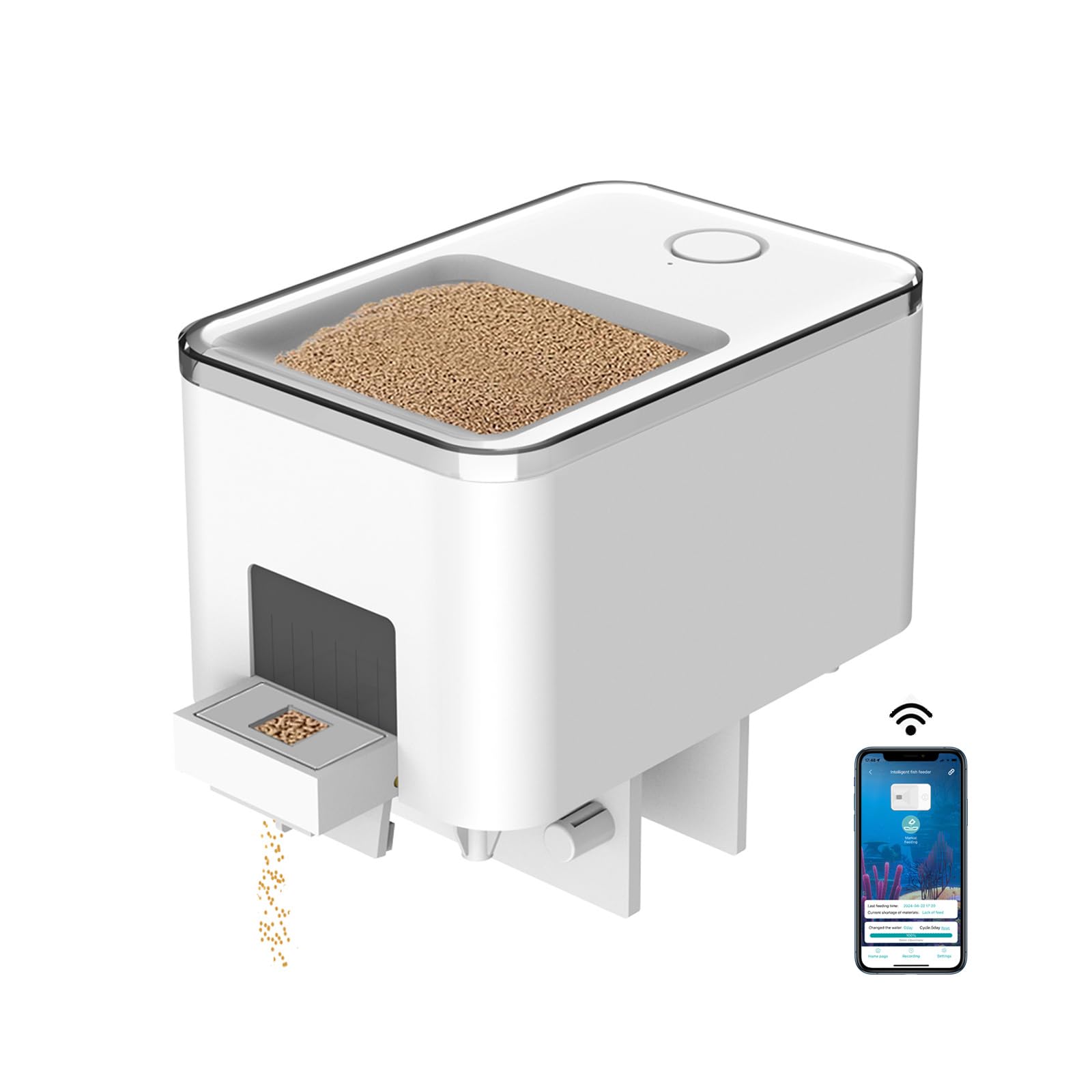 GEZIEKID WiFi Automatic Fish Feeder app control enables remote feeding schedules