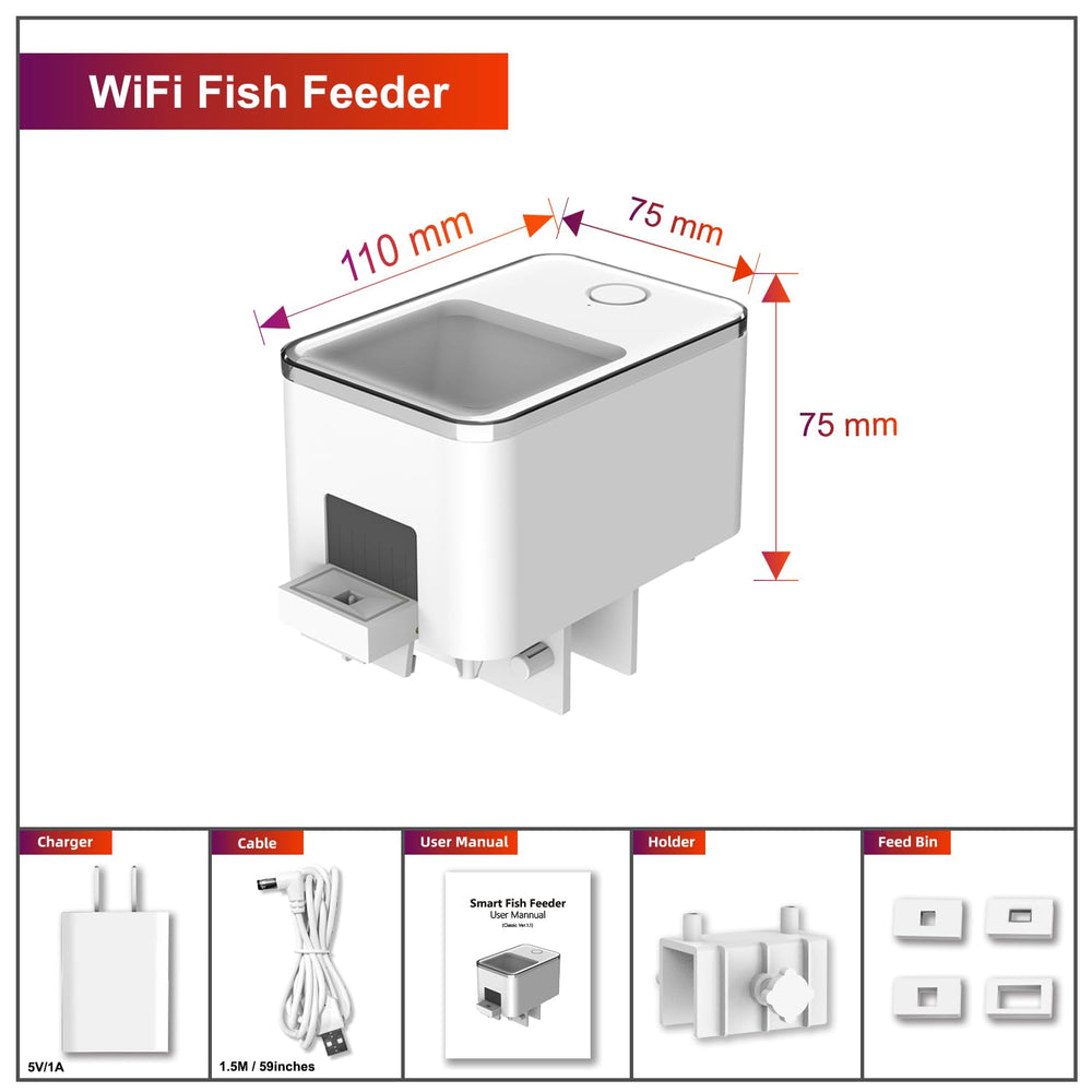 GEZIEKID WiFi Automatic Fish Feeder feeding history helps review past meals