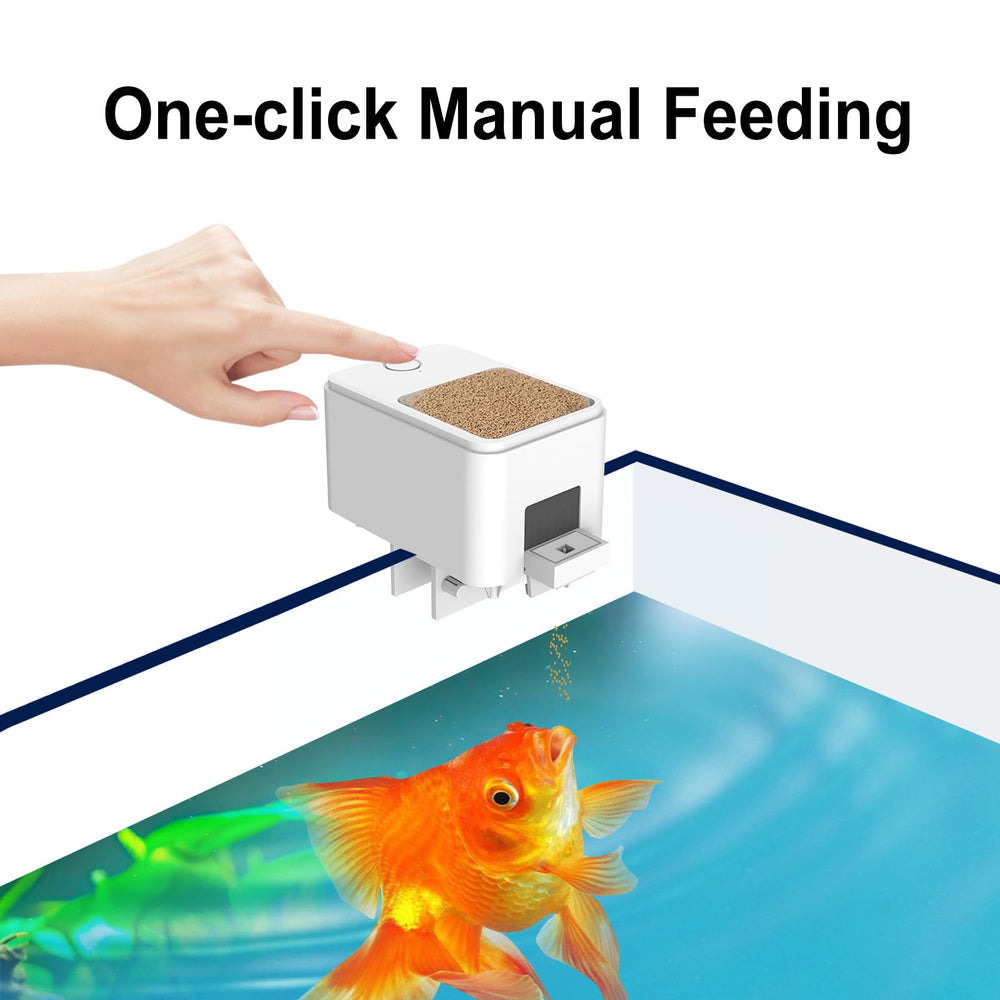 GEZIEKID WiFi Automatic Fish Feeder adjustable clamps simplify mounting