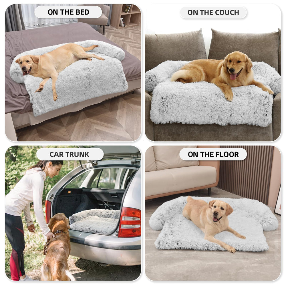 GGIB Calming Dog Bed in car-seat use demonstrates versatile travel comfort.