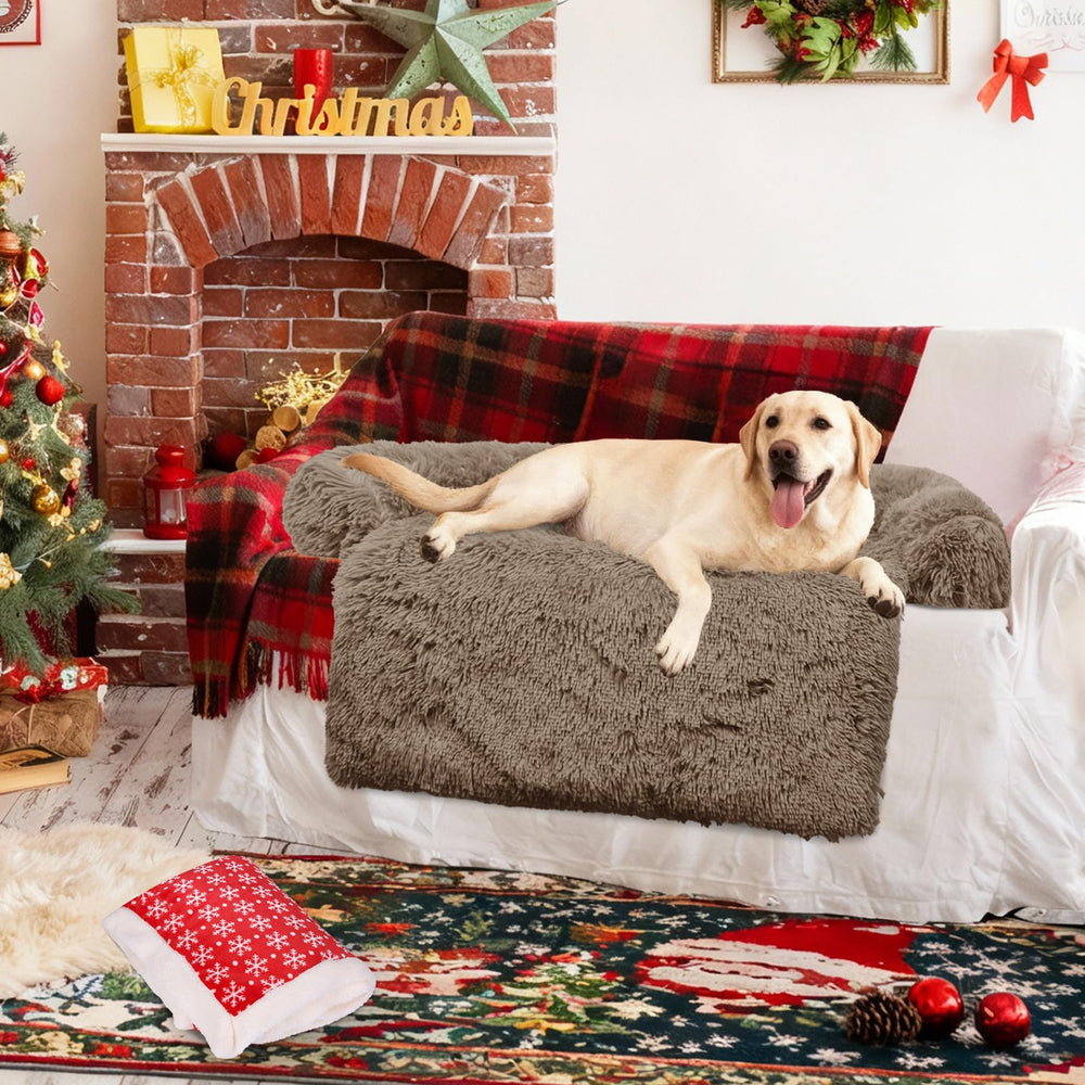 GGIB calming dog bed Christmas blanket combines cozy bed with festive décor.