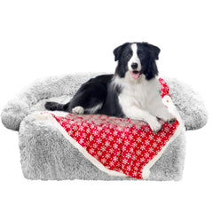 GGIB calming dog bed Christmas throw blanket offers warm festive comfort for pets.