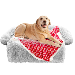GGIB calming dog bed Christmas throw — cozy festive warmth for pets