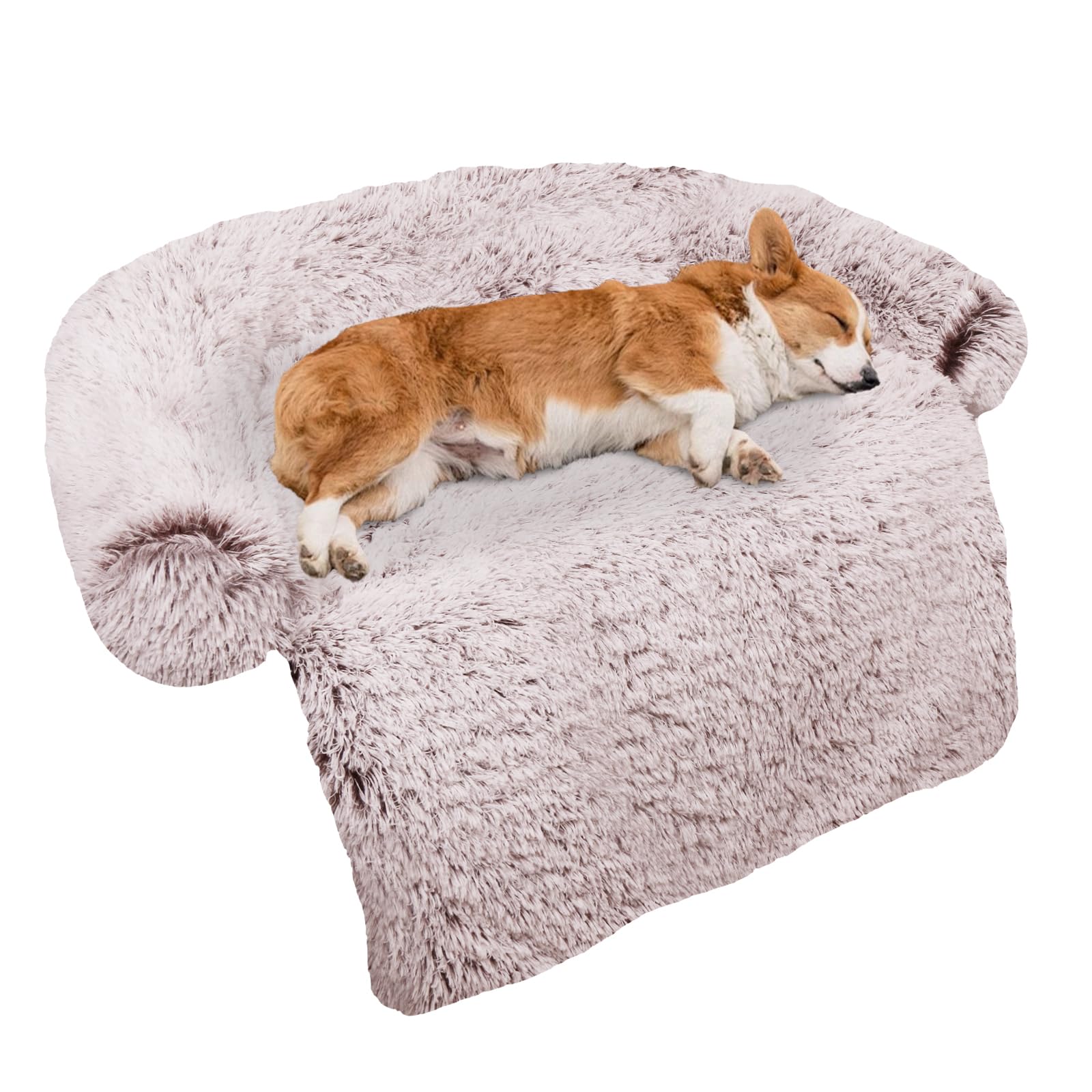 GGIB Calming Dog Bed close-up of plush fabric for cozy naps.