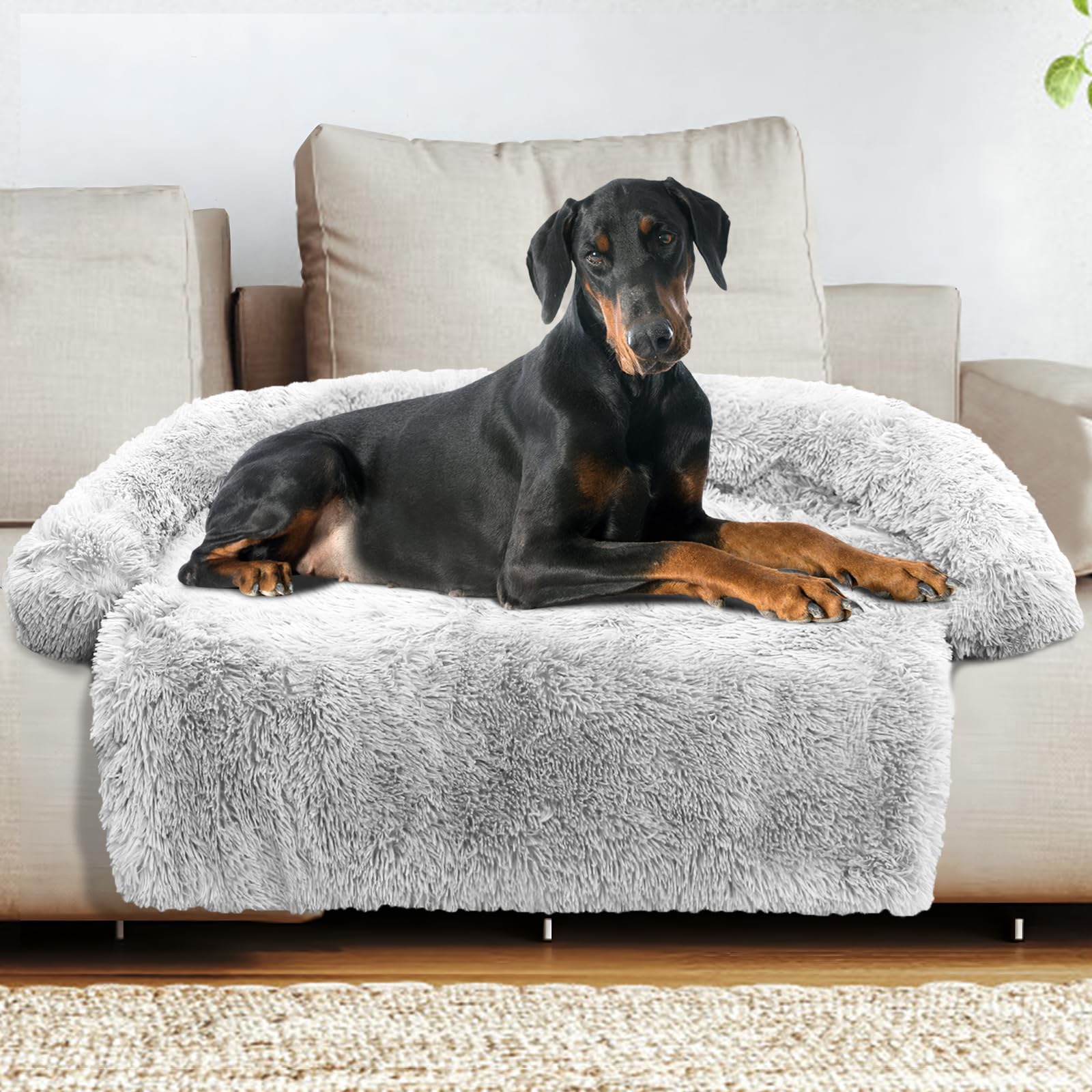 GGIB Calming Dog Bed curved design promotes restful sleep