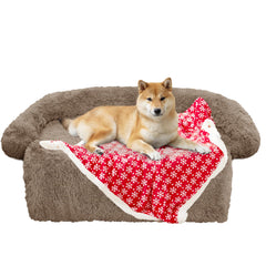 GGIB Calming Dog Bed with curved design offers neck support for restful naps.