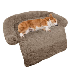 GGIB Calming Dog Bed curved-design close-up showing head and neck support.