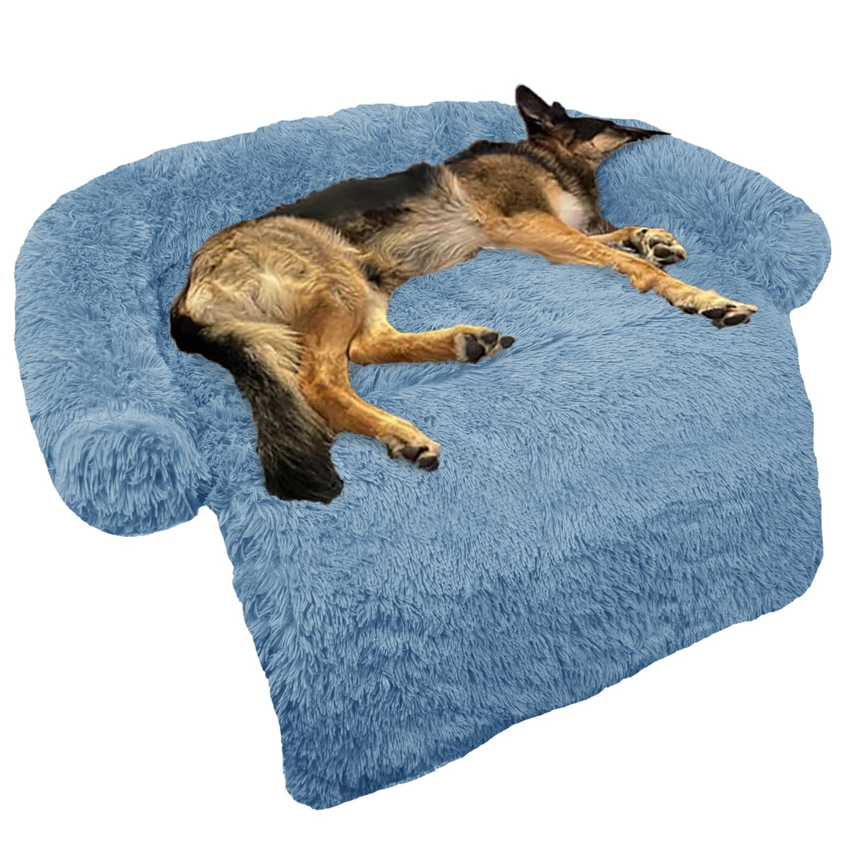 GGIB Calming Dog Bed curved design with head and neck support for peaceful naps