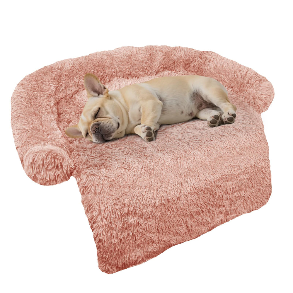 GGIB calming dog bed curved design offers cozy neck support for pets.