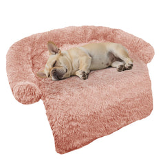 GGIB calming dog bed curved design offers cozy neck support for pets.