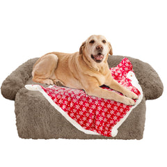 GGIB calming dog bed curved design offers relaxed head and neck support for peaceful naps.