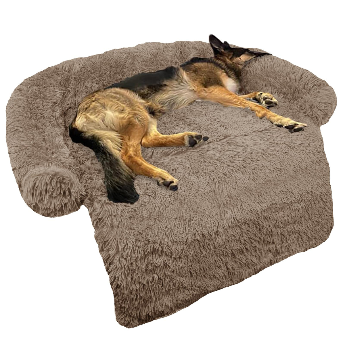 GGIB Calming Dog Bed curved design promotes secure, cozy lounging