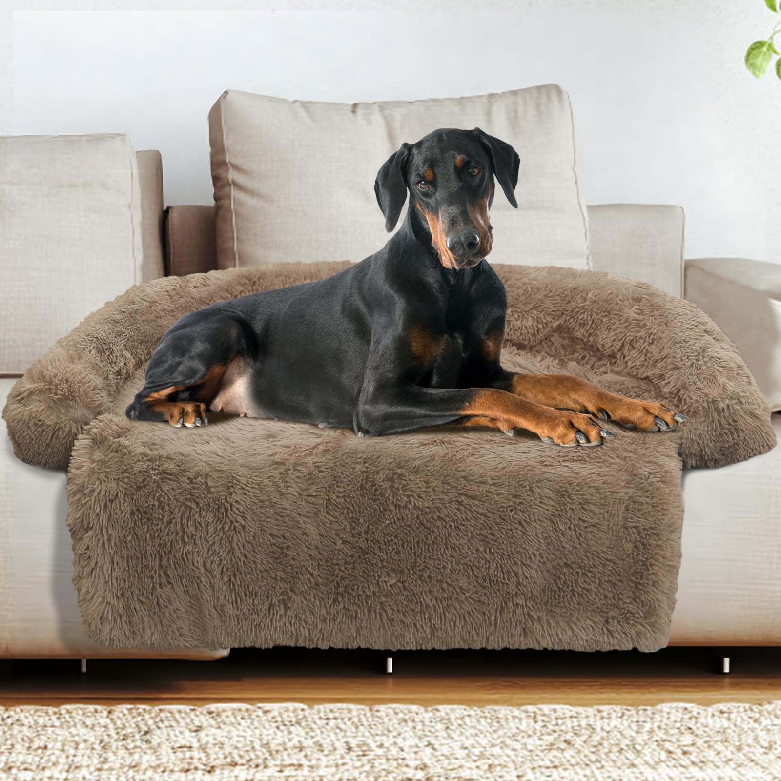 GGIB Calming Dog Bed curved design supports restful sleep