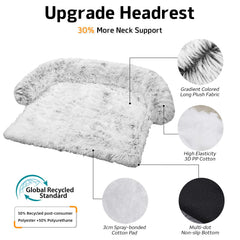 GGIB Calming Dog Bed curved edges support neck and head for restful lounging.