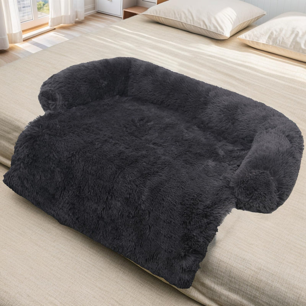 GGIB calming dog bed dark grey color complements any room