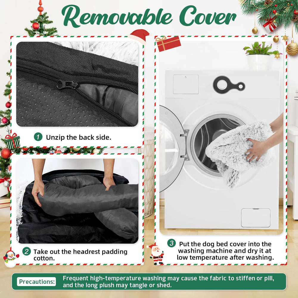 GGIB calming dog bed easy-care zipper enables quick cleaning and maintenance.