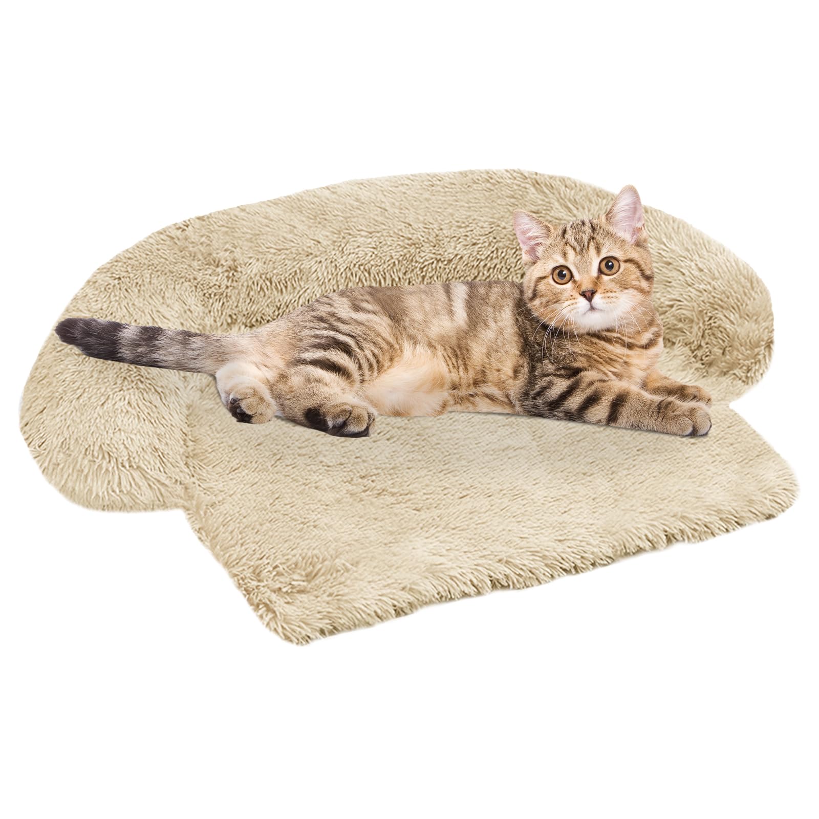 GGIB Calming Dog Bed top view shows fluffy plush surface for cozy naps