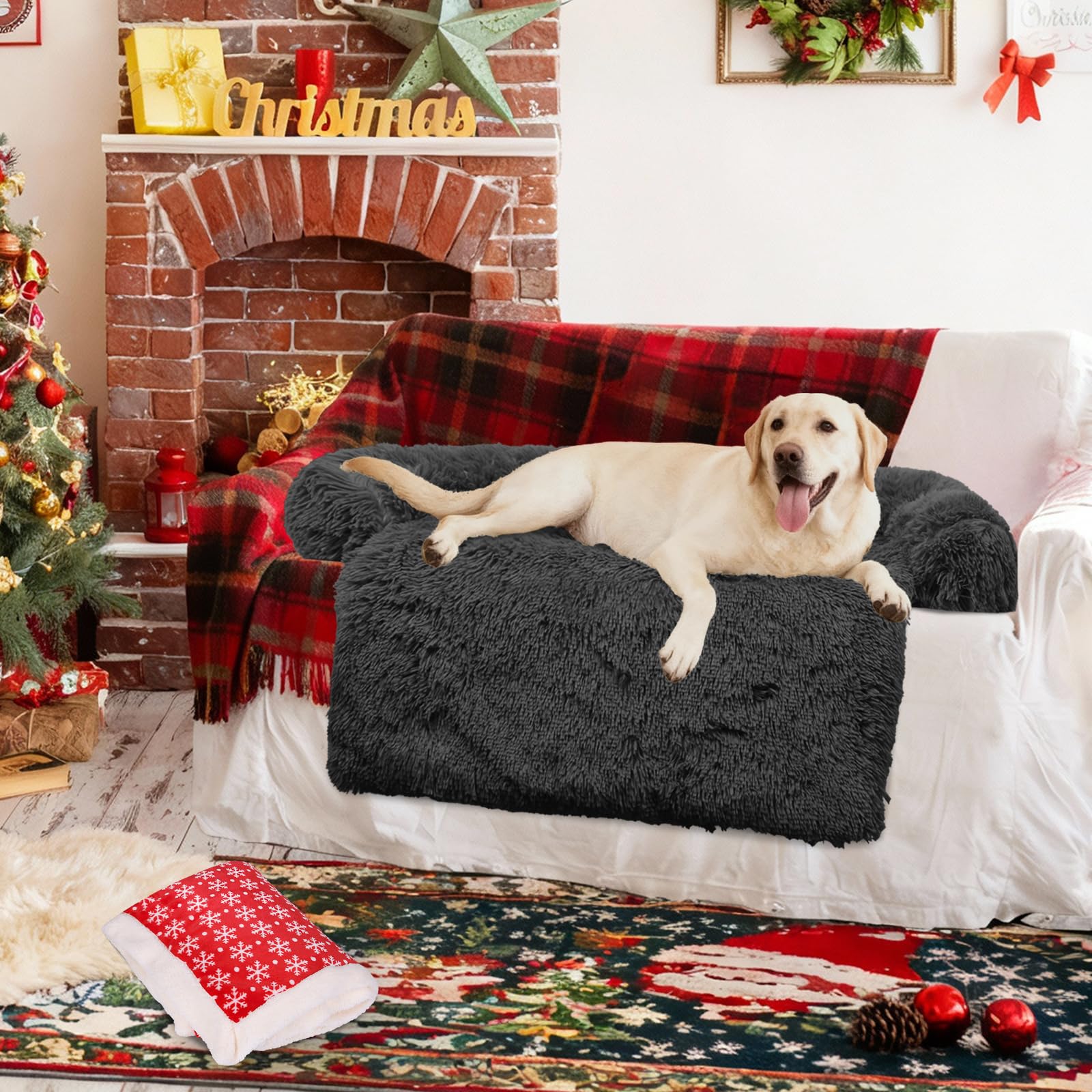 GGIB calming dog bed foldable for travel and outdoor trips