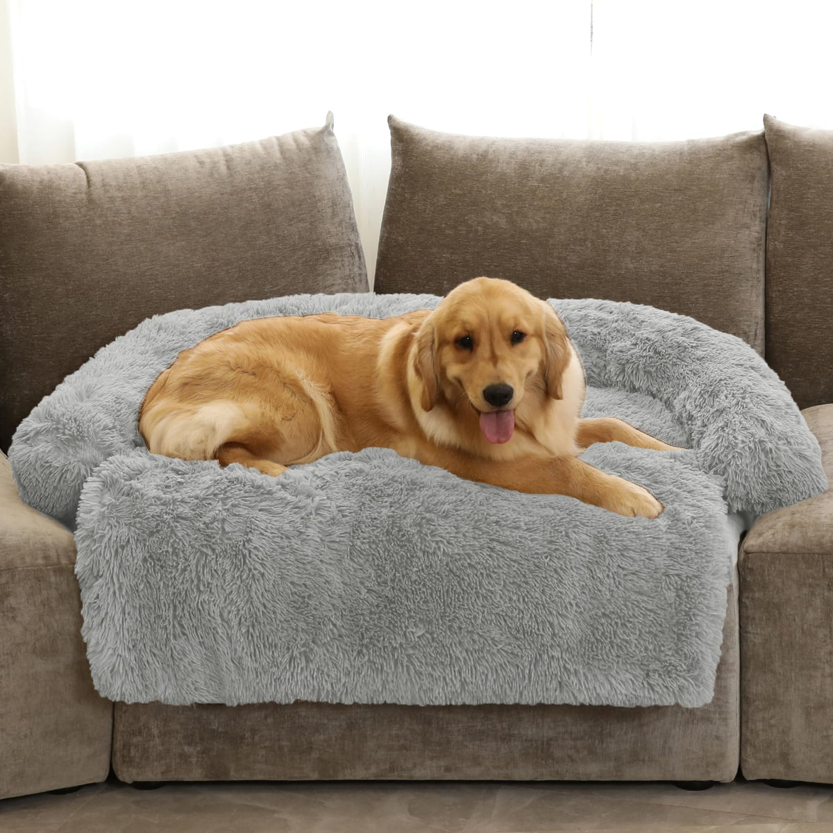 GGIB Calming Dog Bed front view shows plush comfort for restful lounging.