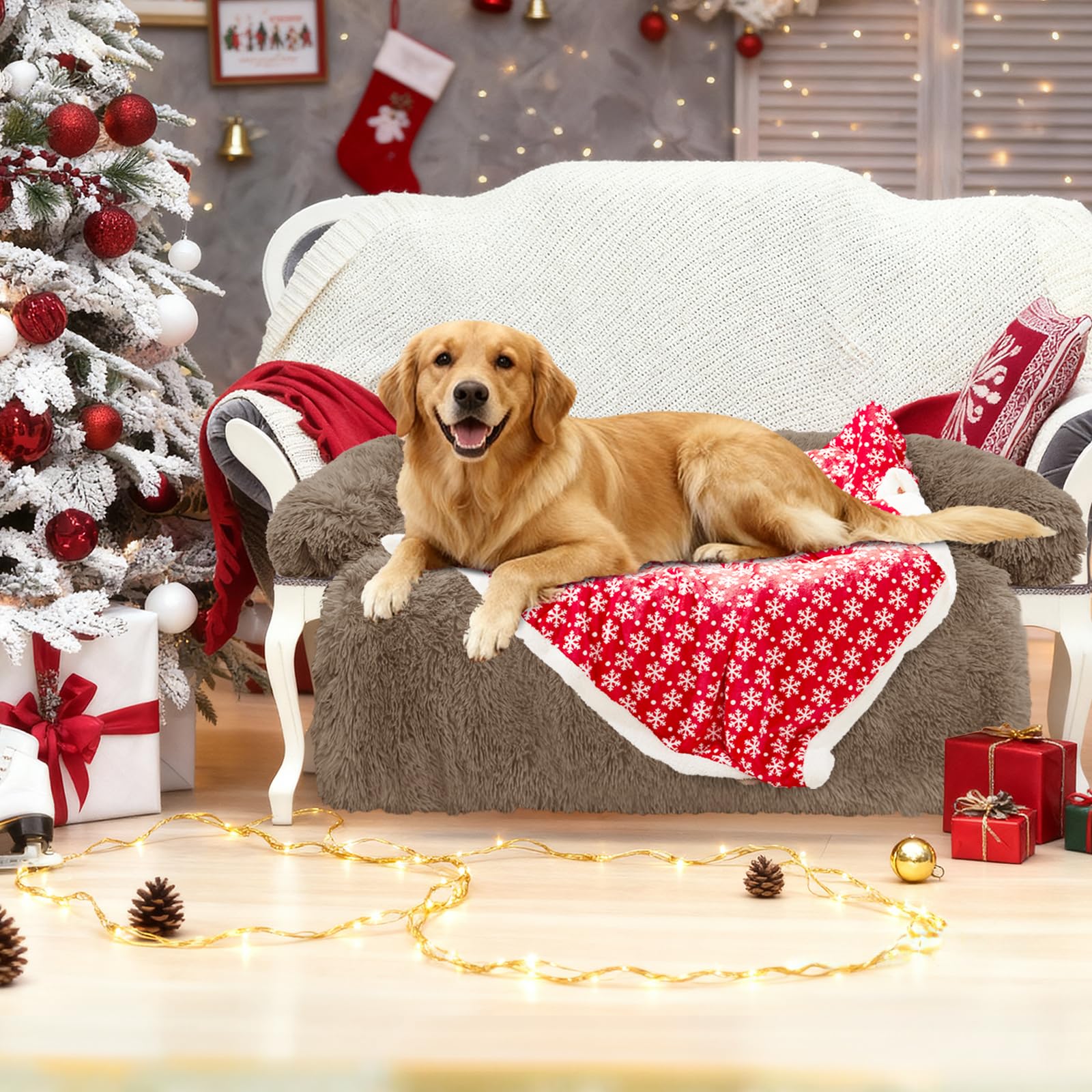 GGIB calming dog bed versatile for car, sofa, and travel use.