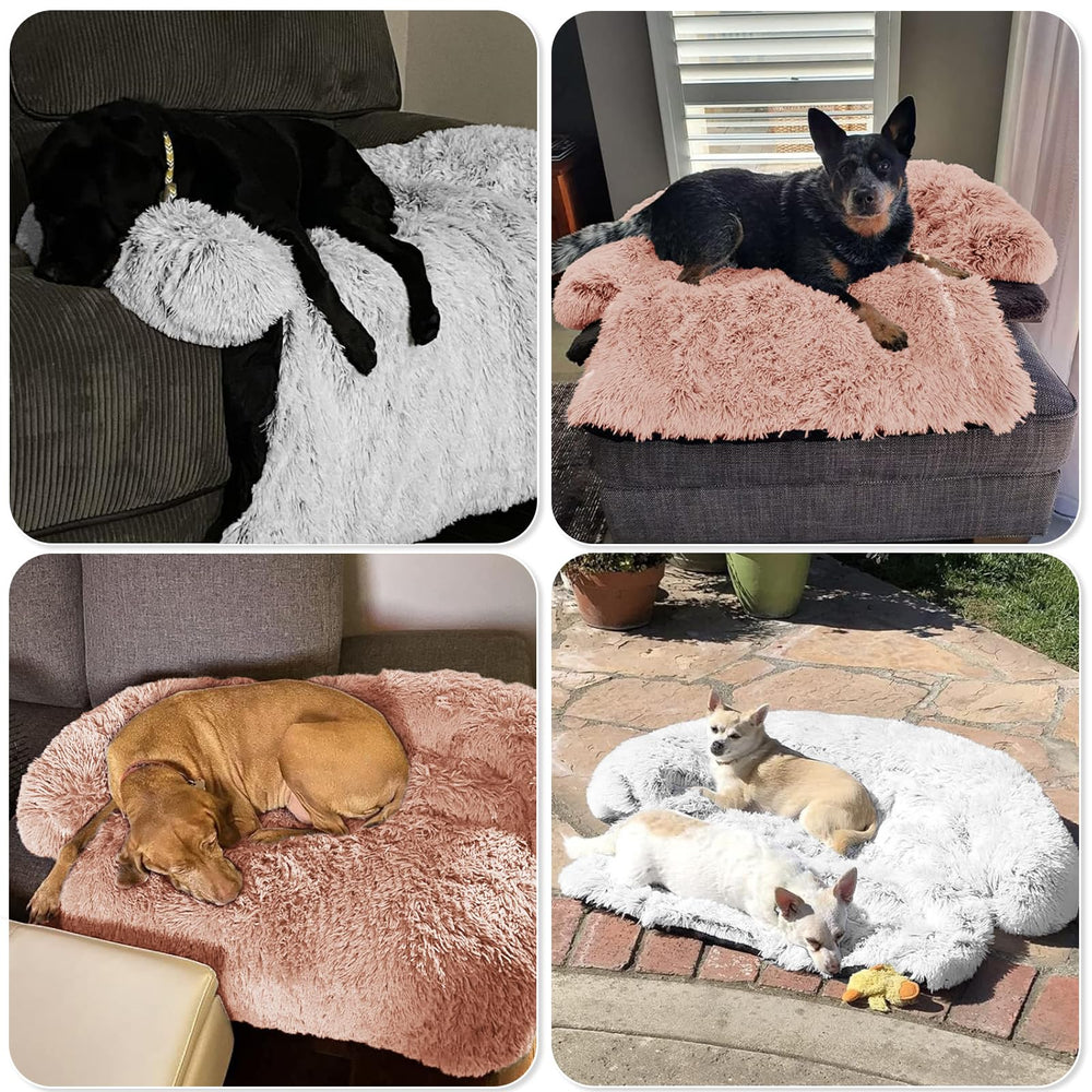 GGIB calming dog bed pink color matches home décor while protecting furniture.