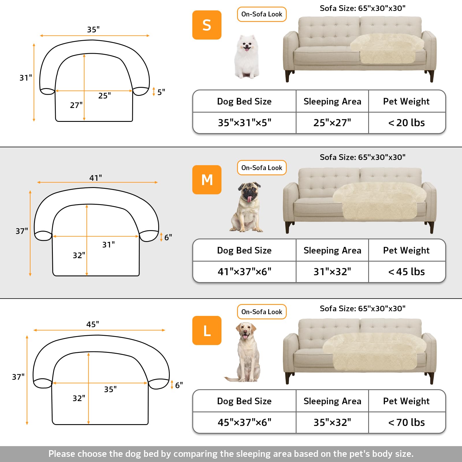 GGIB Calming Dog Bed medium beige non-slip bottom keeps bed in place