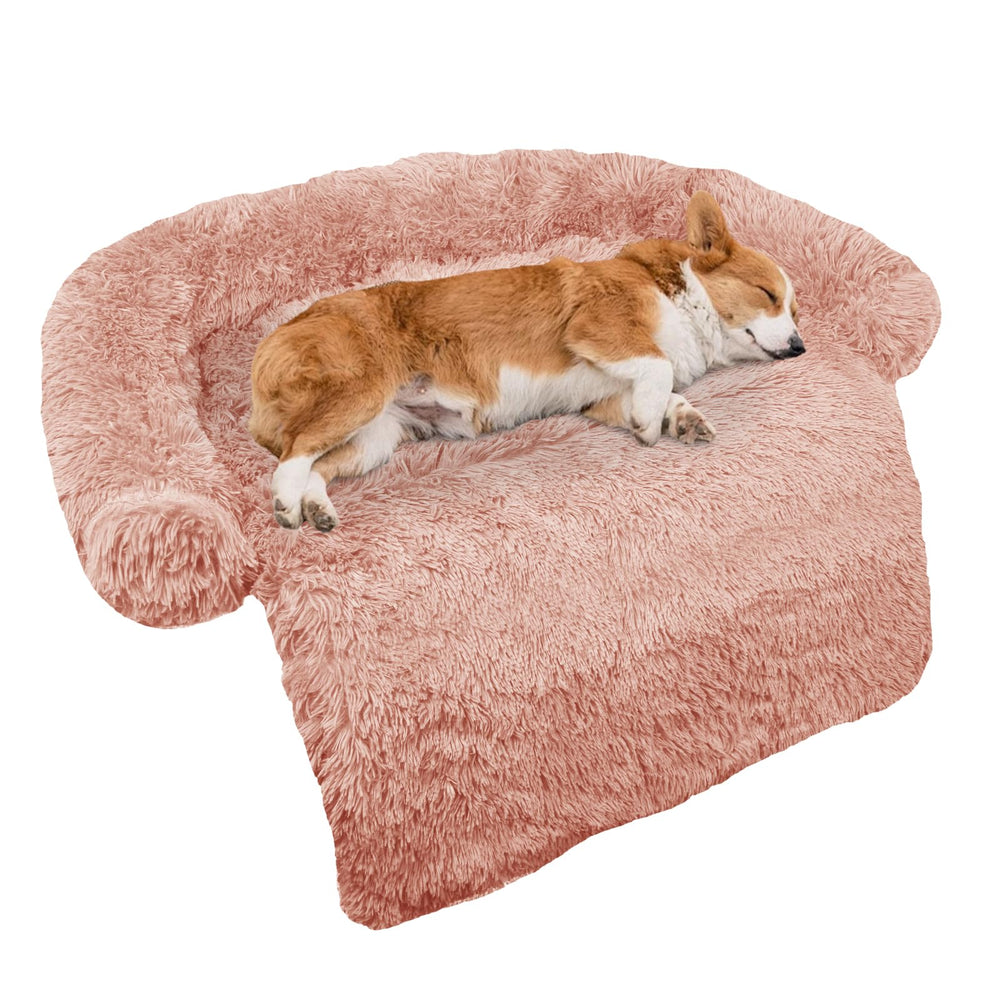 GGIB calming dog bed medium pink top view for restful lounging