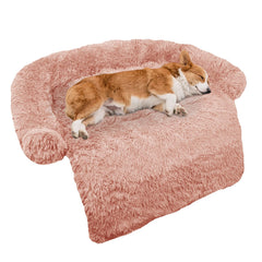 GGIB calming dog bed medium pink top view for restful lounging