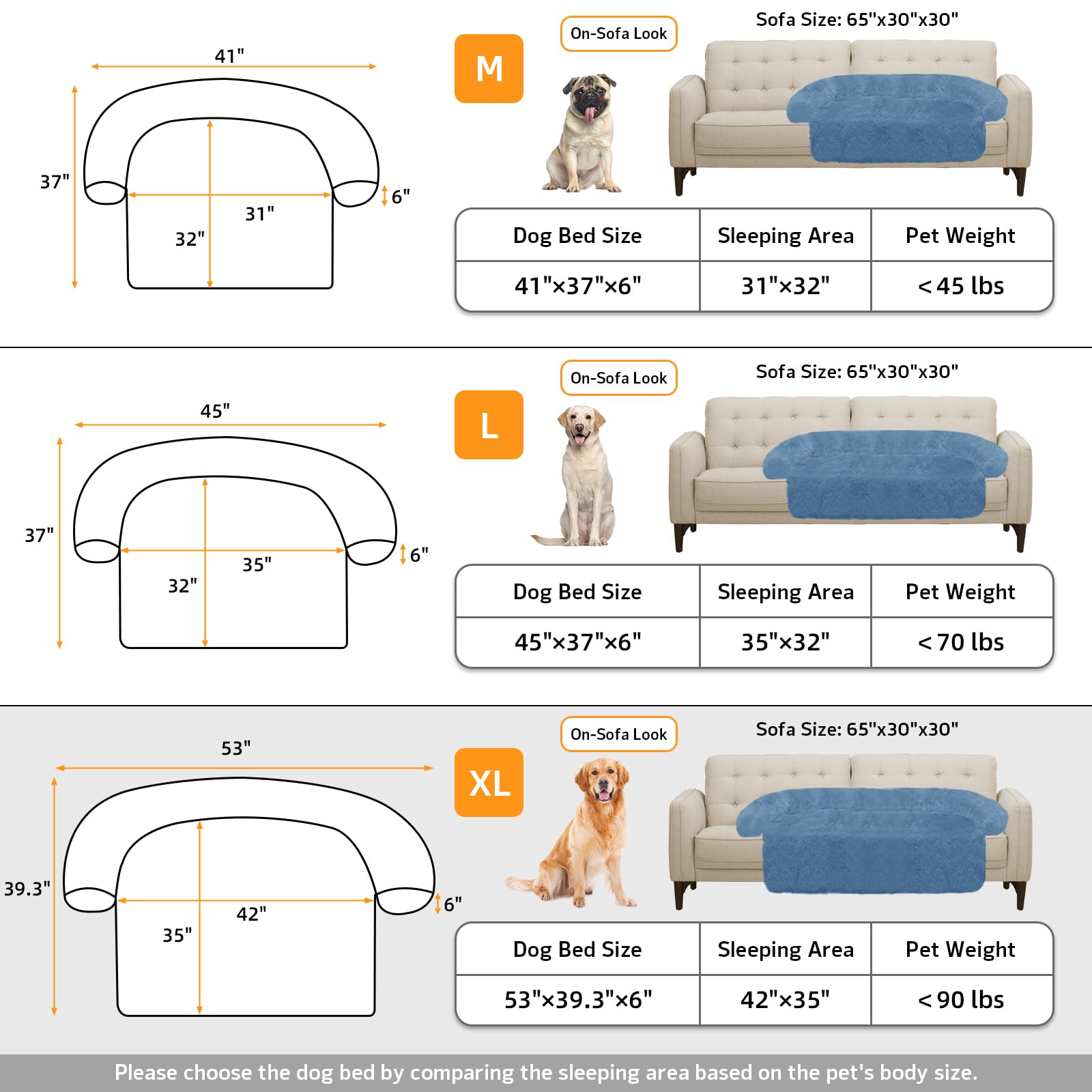 GGIB Calming Dog Bed navy non-slip bottom keeps bed steady.