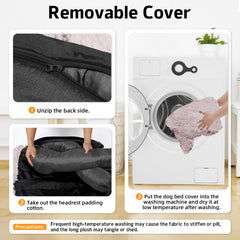 GGIB Calming Dog Bed non-slip bottom keeps it in place.