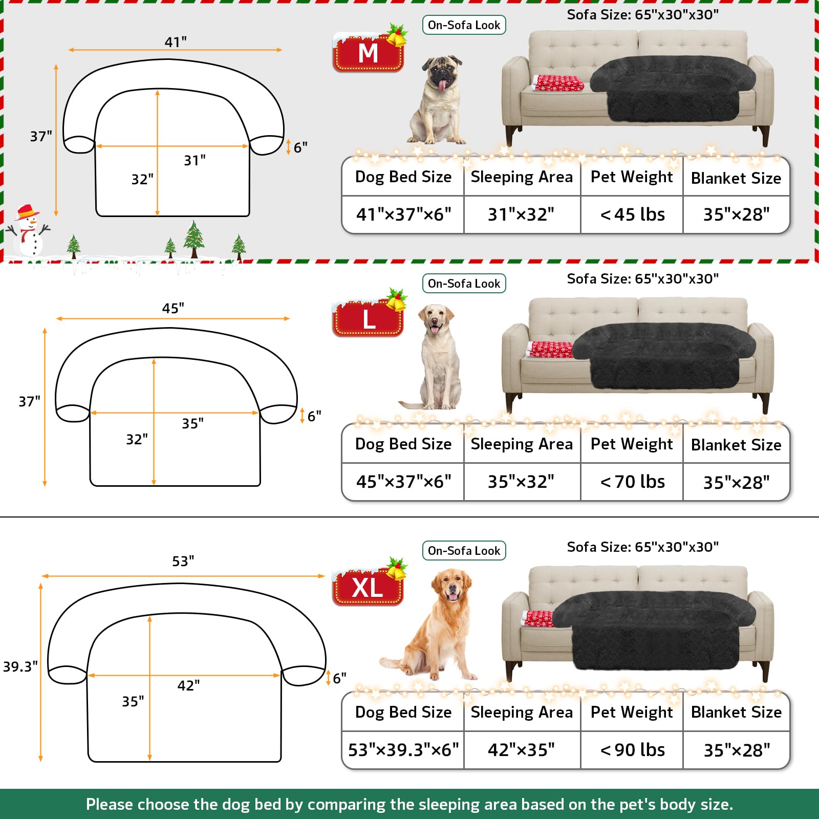 GGIB Calming Dog Bed non slip bottom keeps bed in place