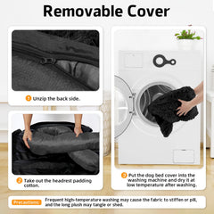 GGIB calming dog bed non-slip bottom keeps bed in place