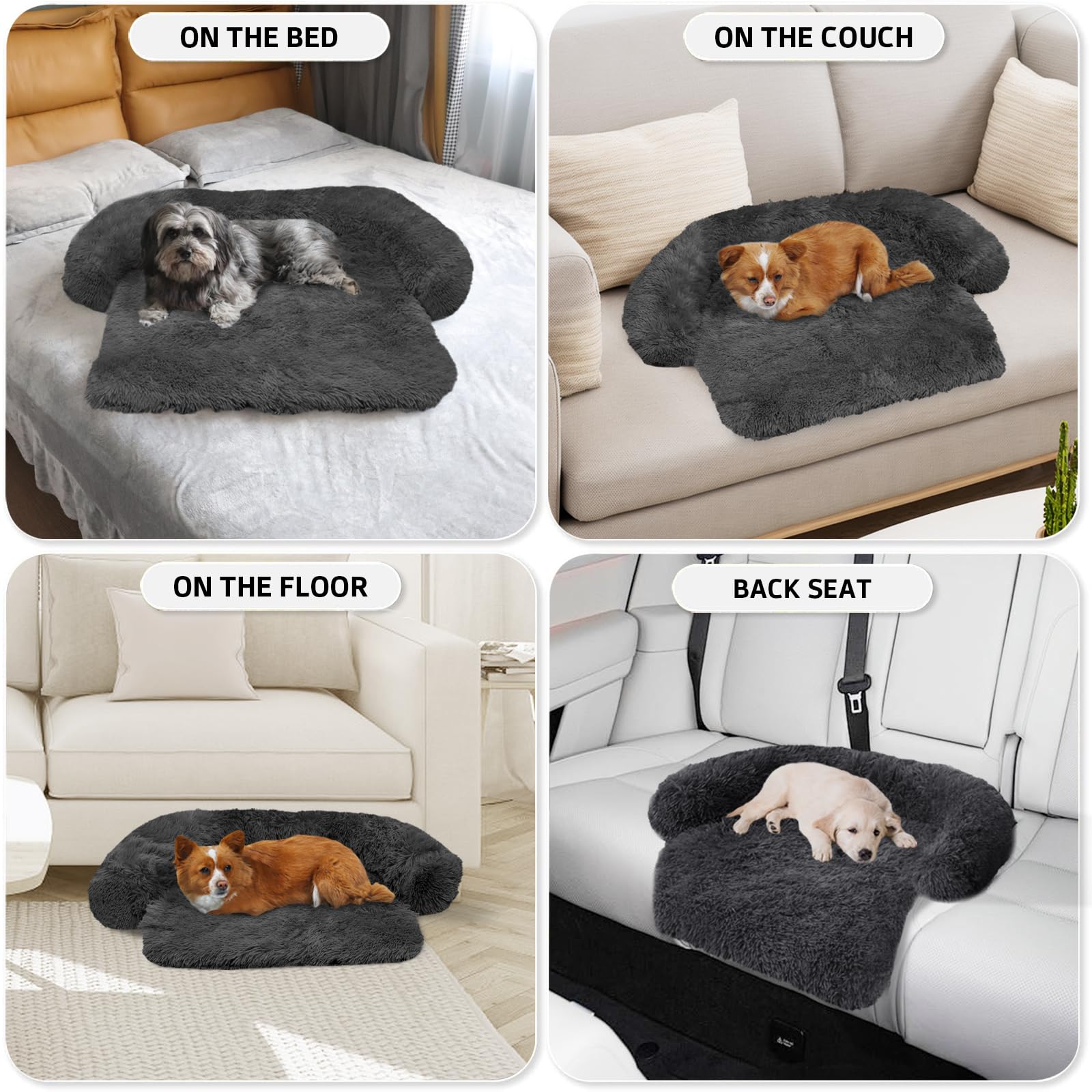 GGIB Calming Dog Bed non-slip bottom keeps bed in place