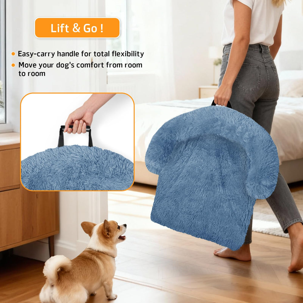 GGIB Calming Dog Bed non-slip bottom keeps bed in place on floors