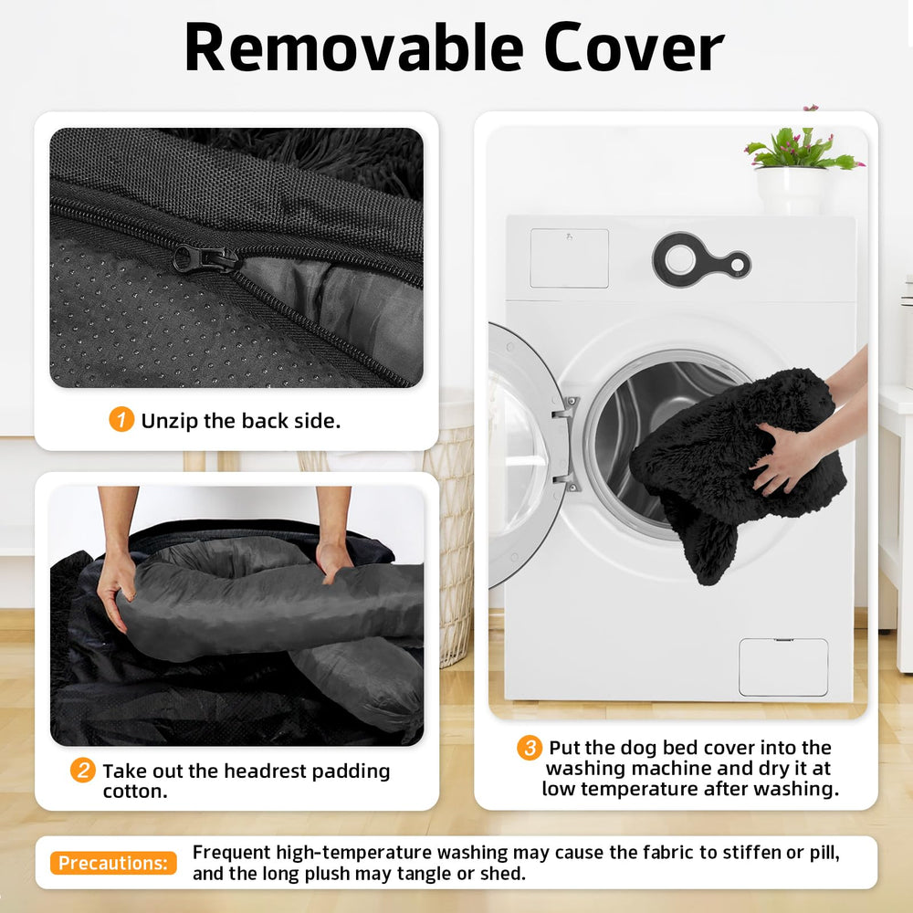 GGIB Calming Dog Bed non-slip bottom keeps the bed in place