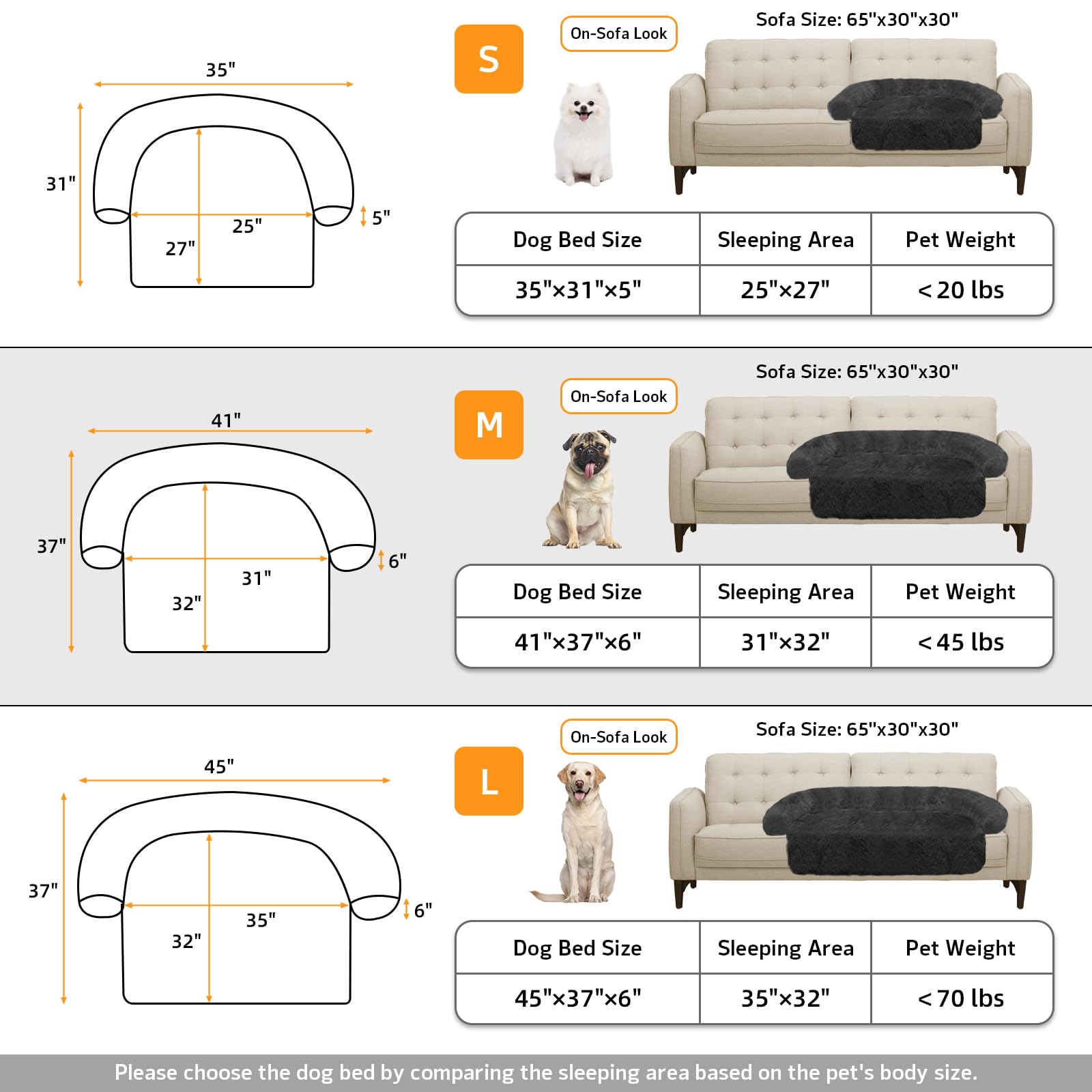 GGIB calming dog bed non-slip bottom keeps it in place.