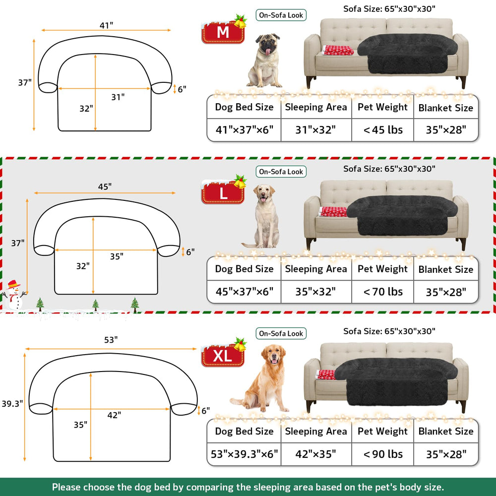 GGIB calming dog bed non-slip bottom keeps bed in place during use