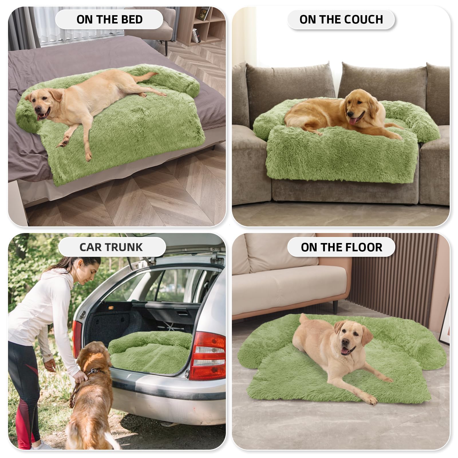 GGIB Calming Dog Bed non-slip-bottom keeps bed in place on floors.