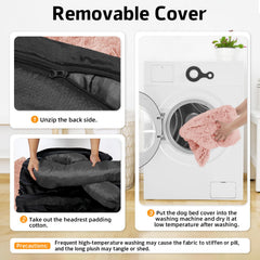 GGIB Calming Dog Bed non-slip bottom stays flat on floors.