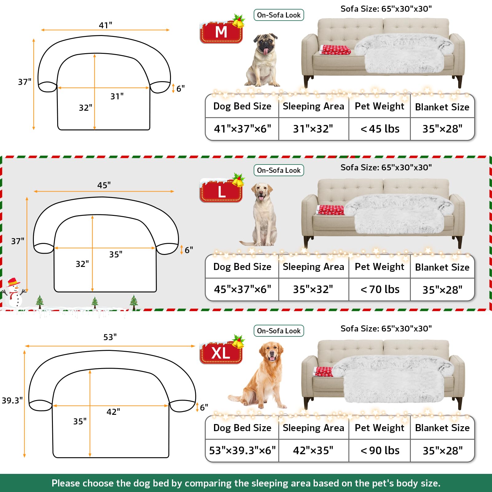 GGIB calming dog bed non-slip bottom keeps bed in place on floors.