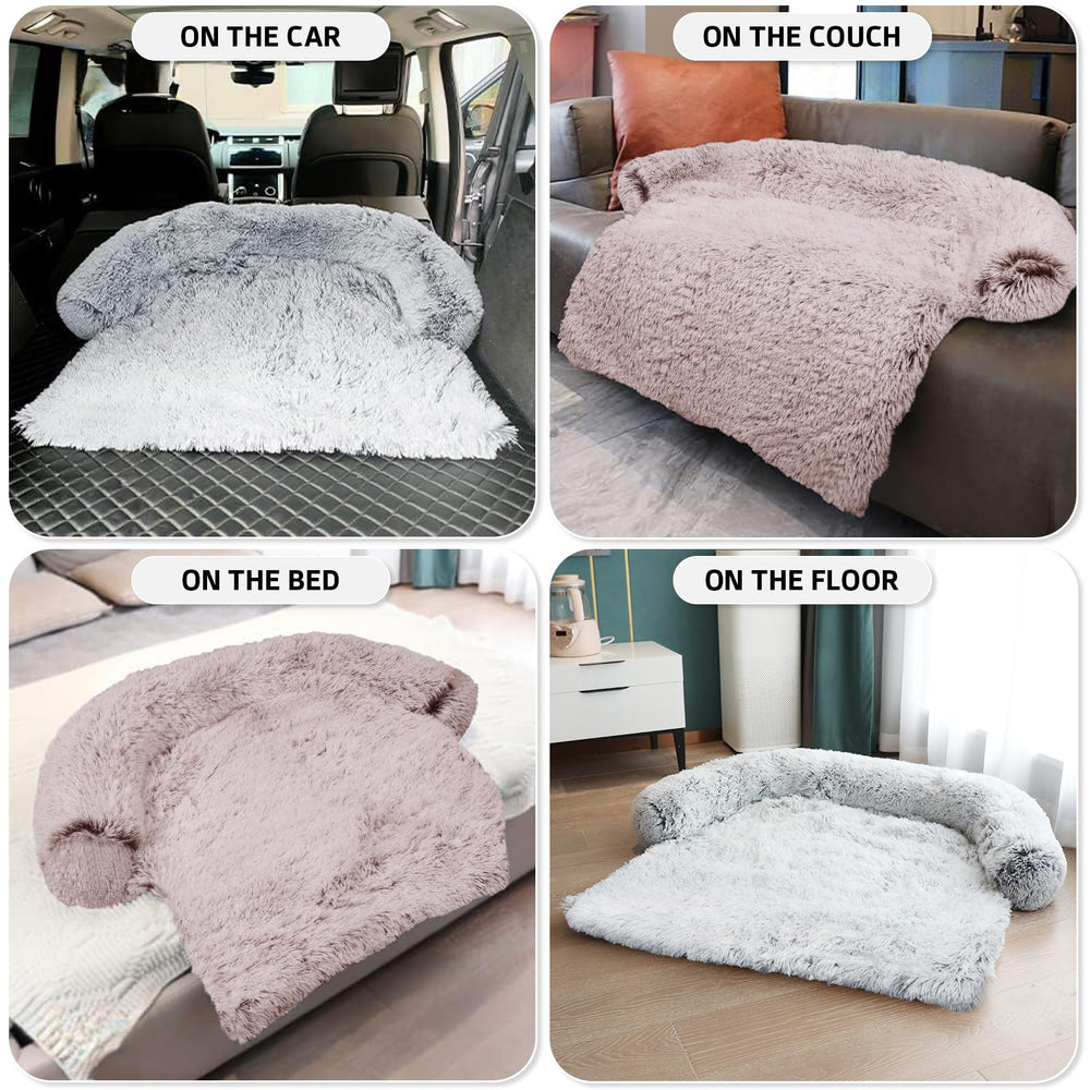 GGIB Calming Dog Bed on a sofa shows furniture protection.
