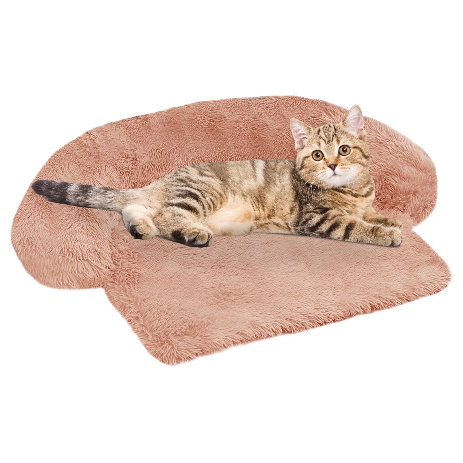 GGIB Calming Dog Bed plush close-up in pink for cozy naps