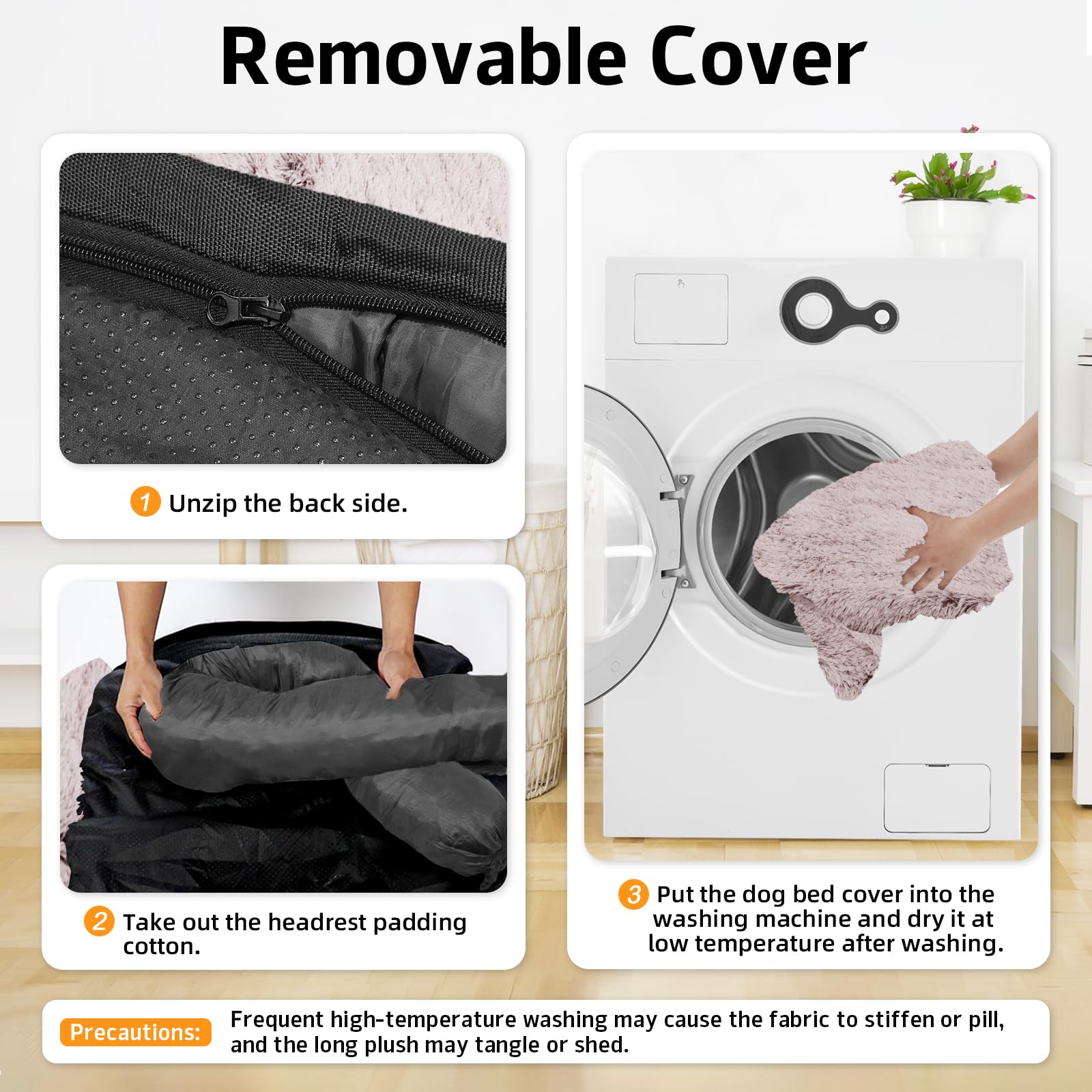 GGIB Calming Dog Bed plush-fabric-closeup conveys warm, soft touch.