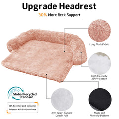 GGIB calming dog bed plush fabric for cozy warmth and comfort.