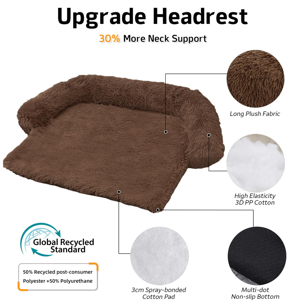 GGIB Calming Dog Bed raised edges support head and neck for relaxed lounging