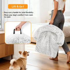GGIB Calming Dog Bed raised edges offer head and neck support.