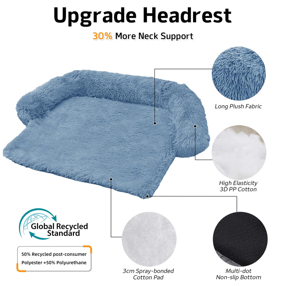 GGIB Calming Dog Bed removable cover in navy enables easy machine washing