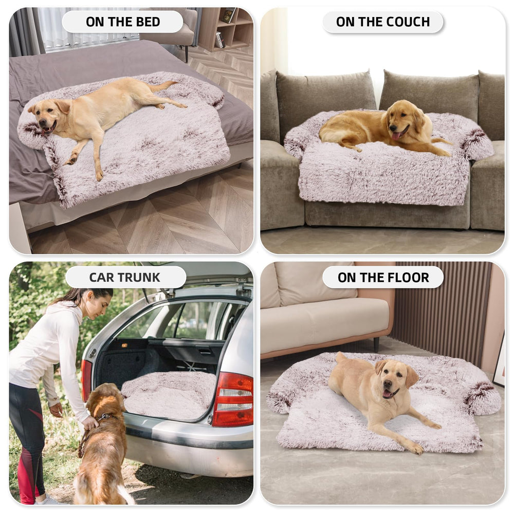 GGIB Calming Dog Bed removable-cover-zipper shows easy-to-clean feature.